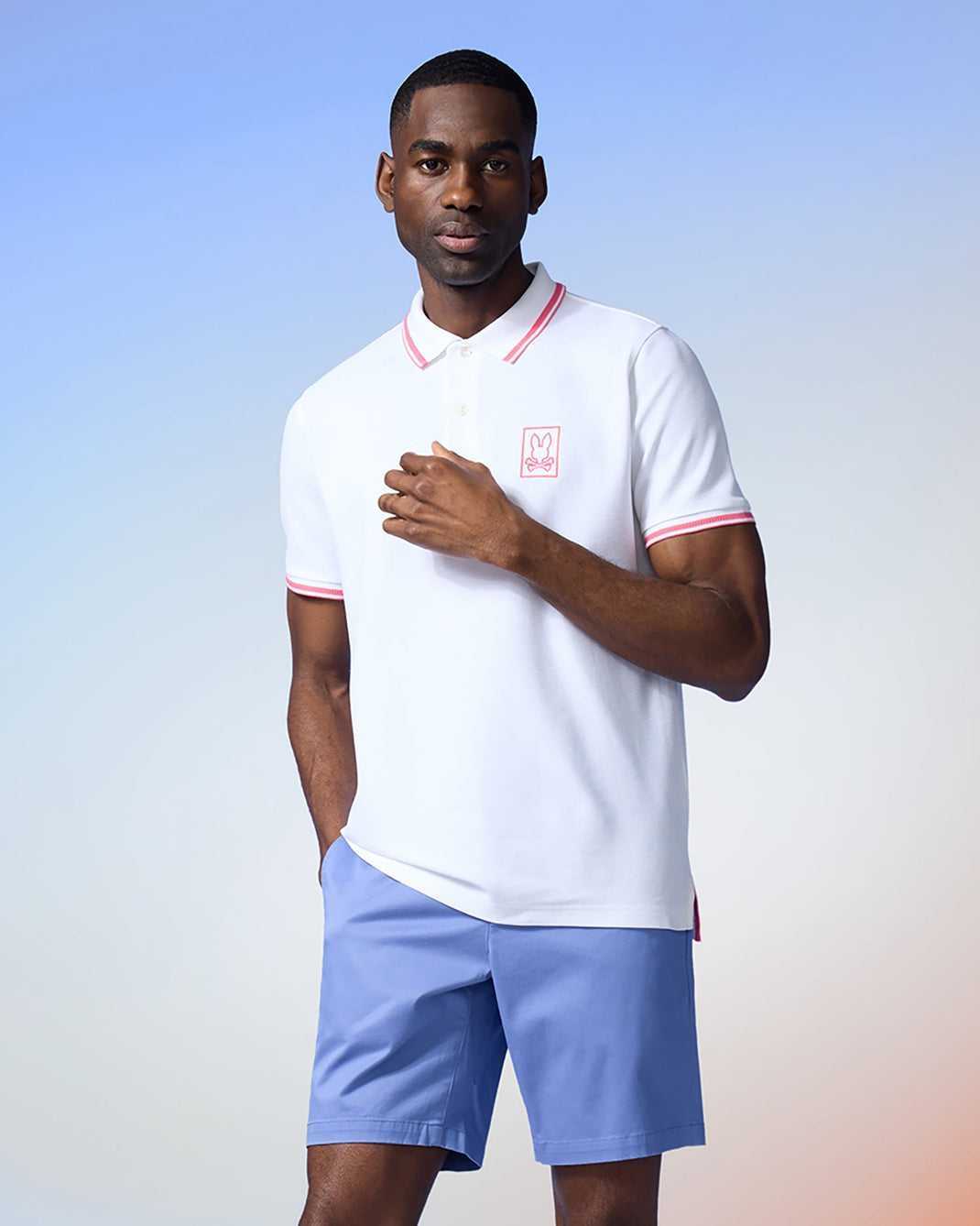 Polos Psycho Bunny Arcadia Pique Polo Shirt Blanche Homme | GCK-63426908